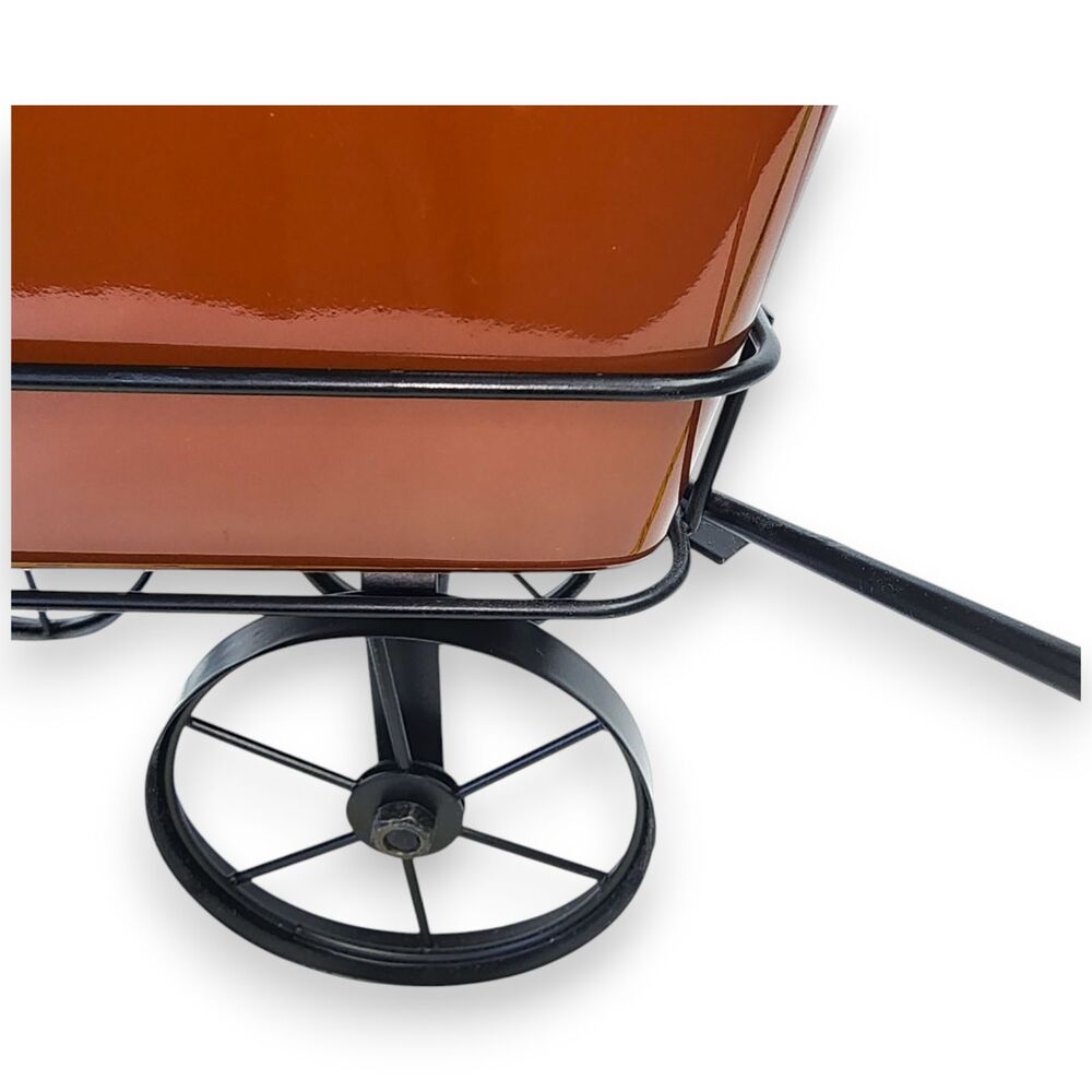 LTD Salad Bowl-Garden-Décor Wagon-Ceramic Brown with Shovel & Fork - Picture 7 of 11